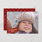 ジョイ フォト - 3x5 クリスマス カード (正面/裏面)