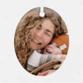 ジョイ・ブルー・フォト・ホリデー メタルオーナメント (裏面)