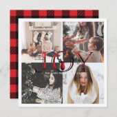 ジョイ プライド 4 枚の写真のコラージュ シーズンカード (正面/裏面)