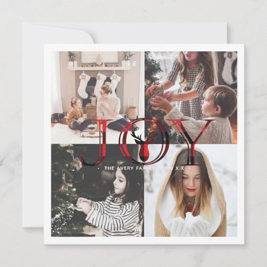 ジョイ プライド 4 枚の写真のコラージュ シーズンカード (正面)