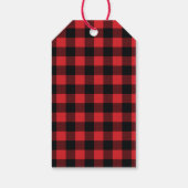 ジョイ・プレイド・パーソナライズされたクリスマス ギフトタグ (裏面)