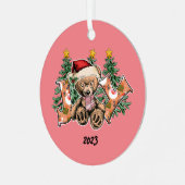 ジョイ・ベア・クリスマス メタルオーナメント (正面左)