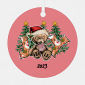 ジョイ・ベア・クリスマス メタルオーナメント (正面)