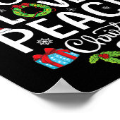 ジョイ・ホープ愛の平和クリスマスツリー家族のクリスマス男性 ポスター (角)