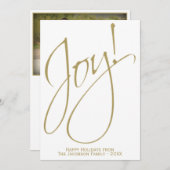 ジョイ！ミニマル金ゴールドとホワイトファミリの写真 シーズンカード (正面/裏面)