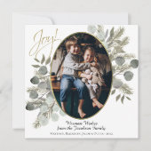 ジョイ!ユーカリ葉ス&パイン金ゴールドフォトフレーム シーズンカード (正面)