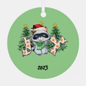 ジョイ・ラクーン・クリスマス メタルオーナメント (裏面)