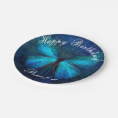 ジョイ&ラックの青いチョウ ペーパープレート (アングル)