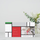 ジョイ・ラブピースモンドリアンミニマルモダンラスト シーズンカード (スタンド正面)