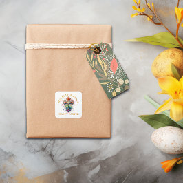 ジョイ・ラブ・ピースハッピーイースター | スクエアシール