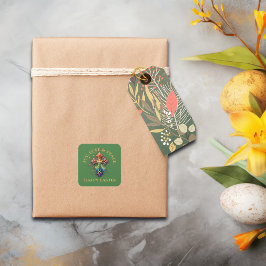 ジョイ・ラブ・ピースハッピーイースター | スクエアシール