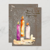 ジョイ!ロウソクのトリオ水の色の輝き シーズンポストカード (正面/裏面)