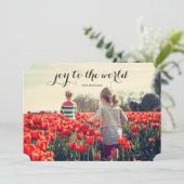 ジョイ・ワールド・キッドパーソナライズされた・クリスマス・ホリデー写真 シーズンカード (スタンド正面)