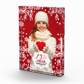 ジョイ&応援。カスタムクリスマス写真ブロック フォトブロック (右)