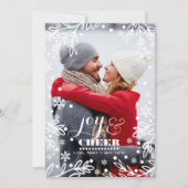 ジョイ&応援。カスタムホリディフラットフォトカード シーズンカード (正面)