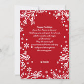 ジョイ&応援。カスタムホリディフラットフォトカード シーズンカード (裏面)