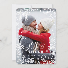ジョイ&応援。カスタムホリディフラットフォトカード シーズンカード