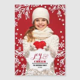 ジョイ&応援。クリスマス磁気フォトカード