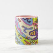 ジョイ、抽象芸術アートマグ ツートーンマグカップ (中央)