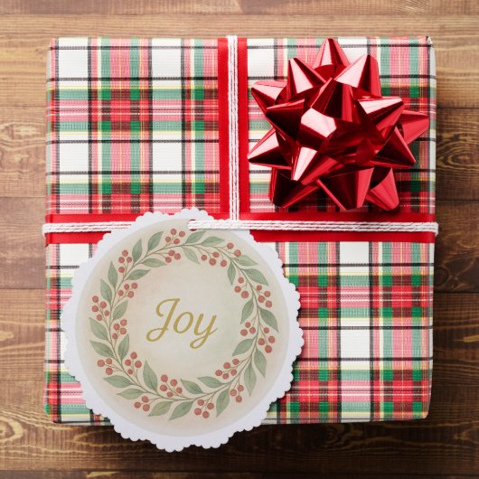 「ジョイ」水彩クリスマスオーナメント オーナメントカード (インサイチュ (ギフト))