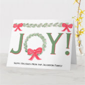 ジョイ！水彩松リース&ガーランドフォトインサイド カード (黄色い花)