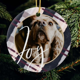 ジョイ |無モダン国と紫の水彩写真 セラミックオーナメント