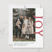 ジョイ！1枚(写真、白、赤、緑クラシック) シーズンカード (正面)