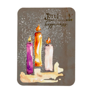 ジョイ!Trio ofキャンドル水の色スパークルホリデー マグネット
