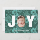 ジョイPeekabooクリスマスフォトグかわいらしリーンフローラ シーズンカード (正面)