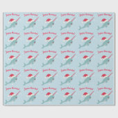 ジョエウナルファールホエールプンメリークリスマスホリデー ラッピングペーパー (フラット)