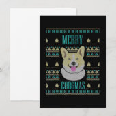 ジョエックスコルグマス醜いクリスマスコルギ サンキューカード (正面/裏面)