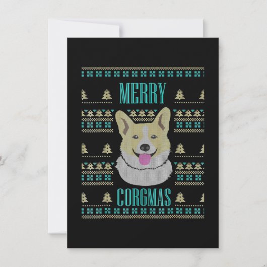 ジョエックスコルグマス醜いクリスマスコルギ サンキューカード (正面)