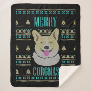 ジョエックスコルグマス醜いクリスマスコルギ シェルパブランケット