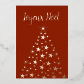 ジョエックスノールクリスマスツリースターズバラゴールドフォイルホ 箔シーズンカード (正面)
