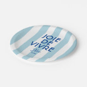 ジョエドゥヴィヴルニースブルーカバナストライプフランスのホテル ペーパープレート (アングル)