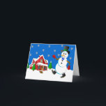 ジョエル・アンダーソンによるフrosty the Snowman カード<br><div class="desc">「フrosty the Snowman」はジョエル・アンダーソンによる手描きのグラフィックアートです。</div>