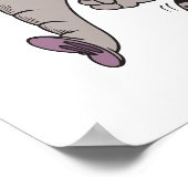ジョガー間抜けジョギングゾウ漫画 ポスター (角)