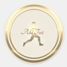 ジョガー陸上競技マラソンランナーハイカー ラウンドシール