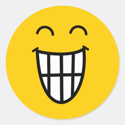 ジョキングのまわりに顔 ラウンドシール (正面)