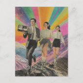 ジョギングとスケートで滑るオンマウンテンリッジシュルレアル ポストカード (正面)