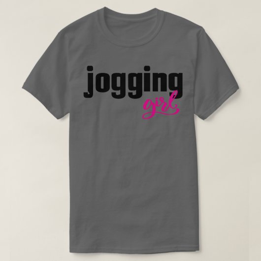 ジョギングガールジョグランニングズランナー Tシャツ (デザイン正面)