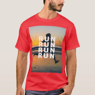 ジョギングスポーツハート率とカロリー消費量a tシャツ