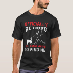 ジョギングビー退職したグルドッグウォーカーペットハウンドジョガー Tシャツ