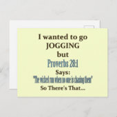 ジョギングユーモア ポストカード (正面/裏面)