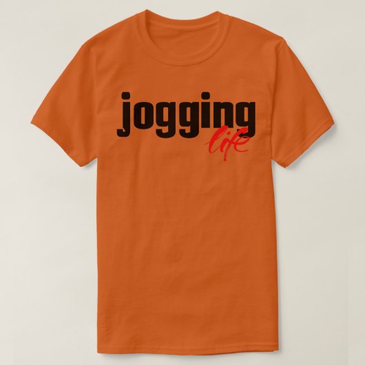 ジョギングライフランニングジョグ選手 Tシャツ (デザイン正面)