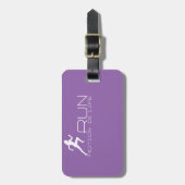 ジョギング女 ラゲッジタグ (正面縦)