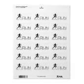 ジョギング女 ラベル (フルシート)