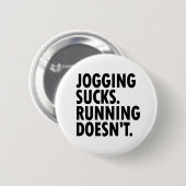 ジョギング最低。ランニングはない。 缶バッジ (正面&裏面)