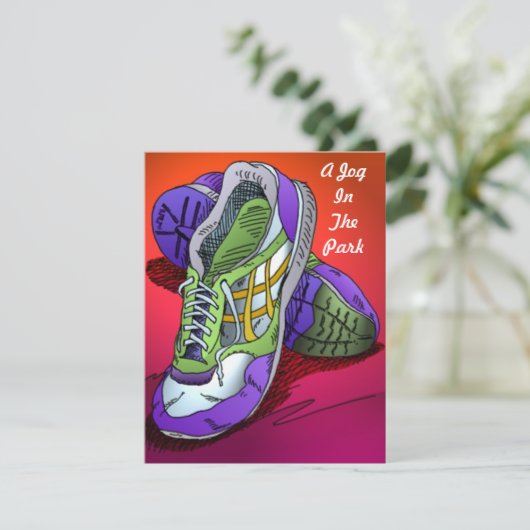 ジョギング走招待状赤橙色が奨励へ 招待状 (スタンド正面)