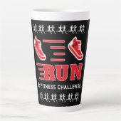 ジョギングGet Fit やる気を起こさせる Support Mag Throw Pil カフェラテマグ (正面)